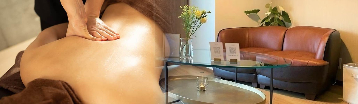 施術の風景とサロン内観