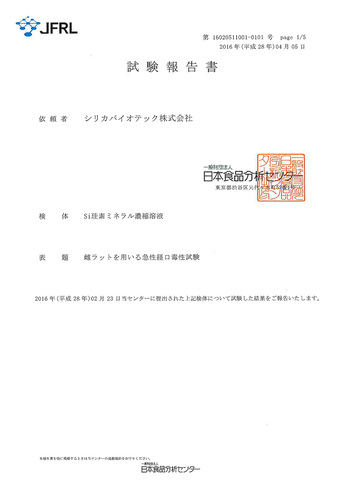 試験報告書